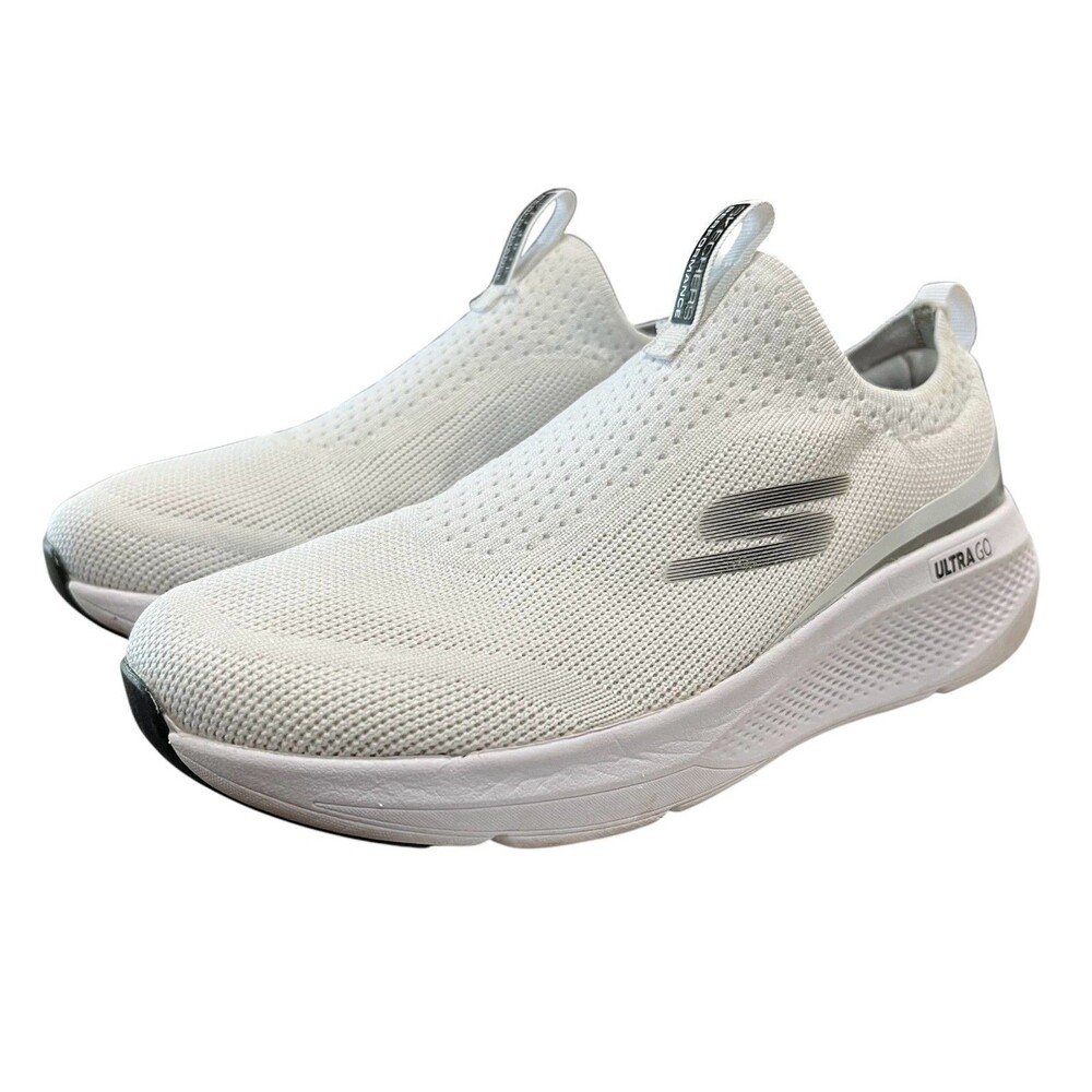 Skechers Women's White Go Run Elevate Hot Streak Slip-on Performance Sneaker  7
